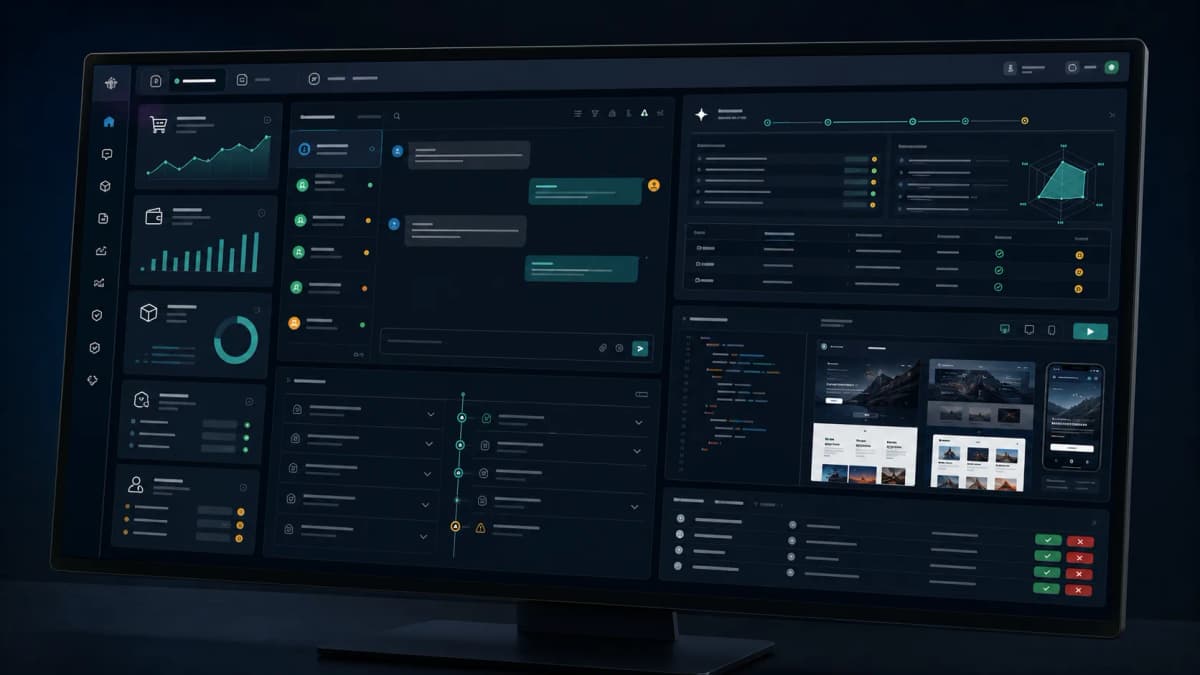 Unified DuoCode cockpit: customer chat, evidence, review, and Design Studio testing in one product surface.