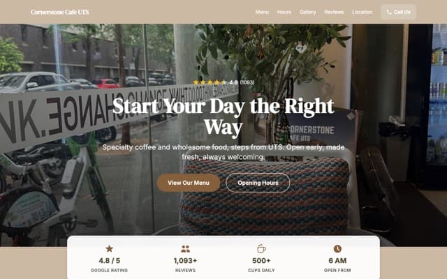 Cornerstone Cafe Uts preview